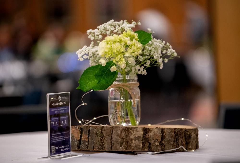 Decorations at the Secchia Breakfast Lecture March 2023